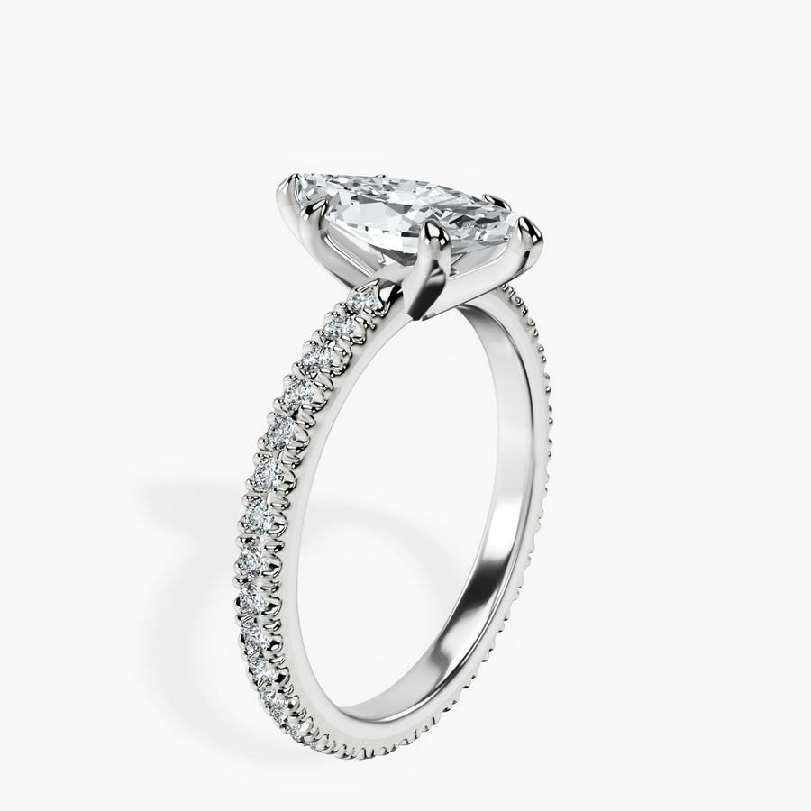 Platinum Claire Full Eternity Lab Diamond Ring standing product image one
