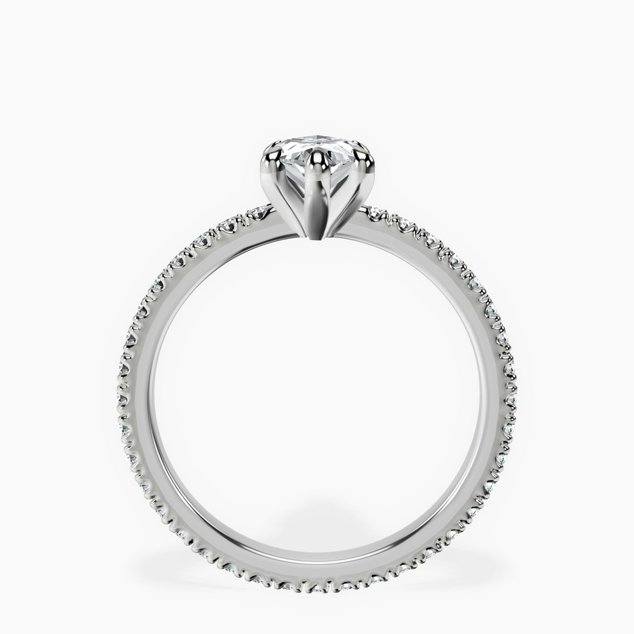 Platinum Claire Full Eternity Lab Diamond Ring side right image one