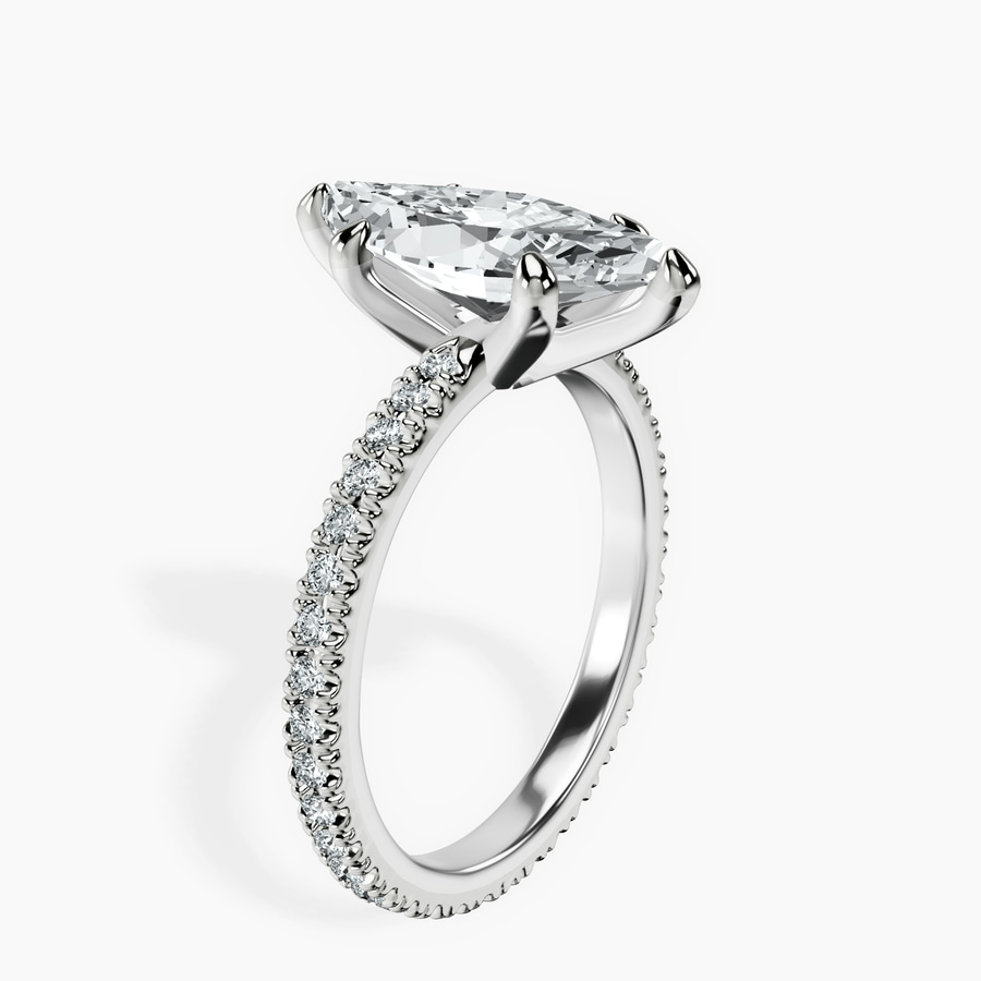 10kt White Gold Claire Full Eternity Lab Diamond Ring standing product image one
