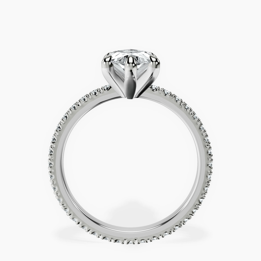10kt White Gold Claire Full Eternity Lab Diamond Ring side right image one