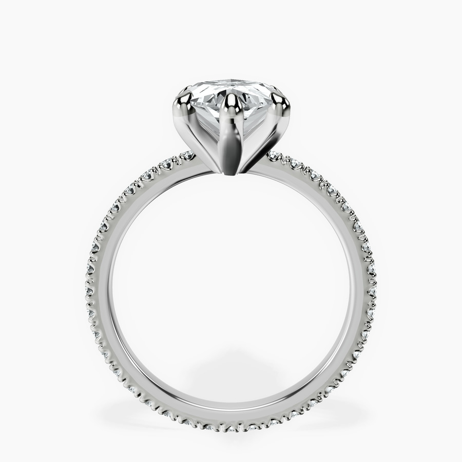 Platinum Claire Full Eternity Lab Diamond Ring side right image one