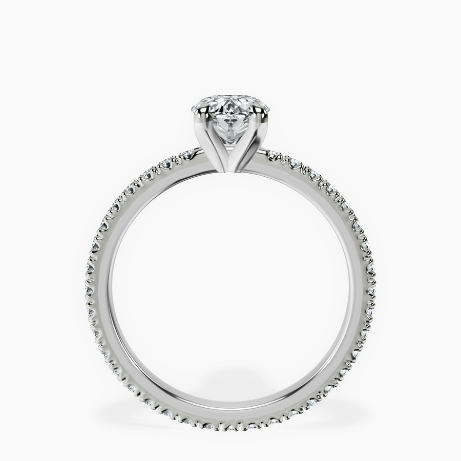 Platinum Claire Full Eternity Lab Diamond Ring side right image one