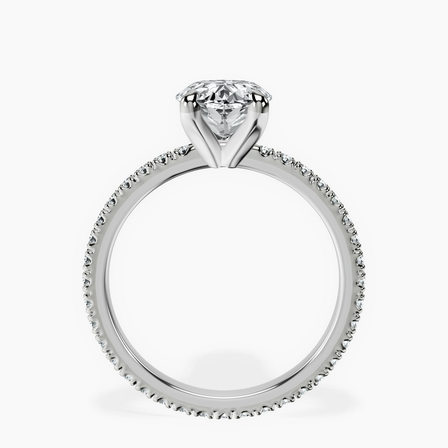 10kt White Gold Claire Full Eternity Lab Diamond Ring side right image one
