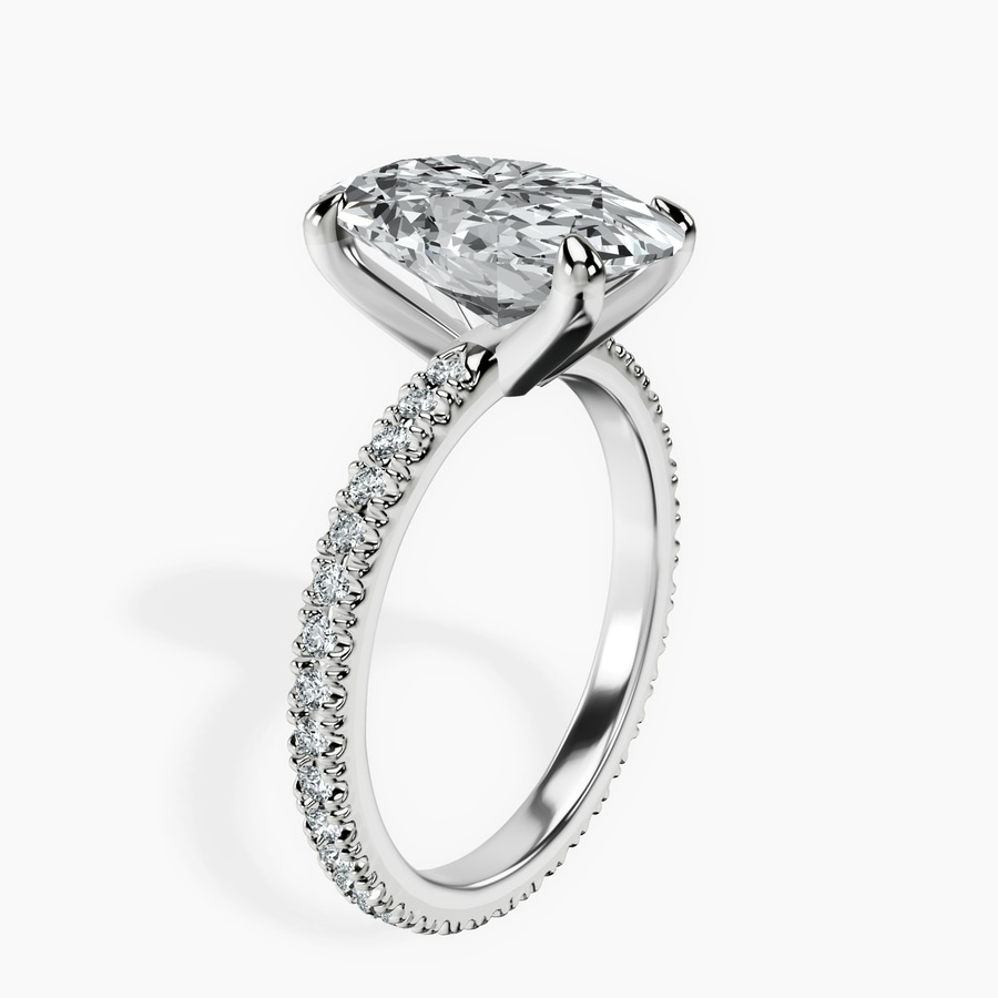 10kt White Gold Claire Full Eternity Lab Diamond Ring standing product image one