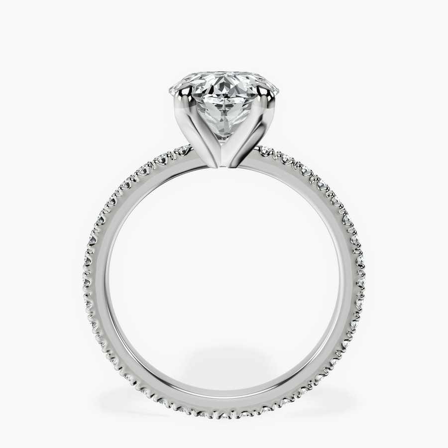 10kt White Gold Claire Full Eternity Lab Diamond Ring side right image one