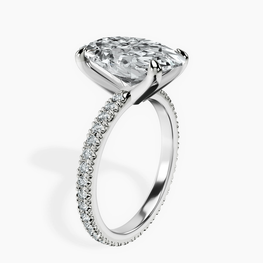 14kt White Gold Claire Full Eternity Lab Diamond Ring standing product image one