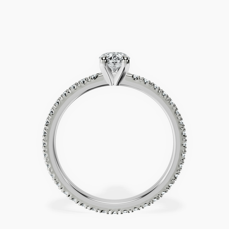 Platinum Claire Full Eternity Lab Diamond Ring side right image one