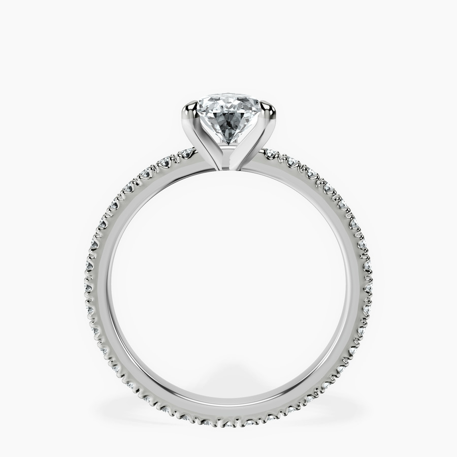 10kt White Gold Claire Full Eternity Lab Diamond Ring side right image one