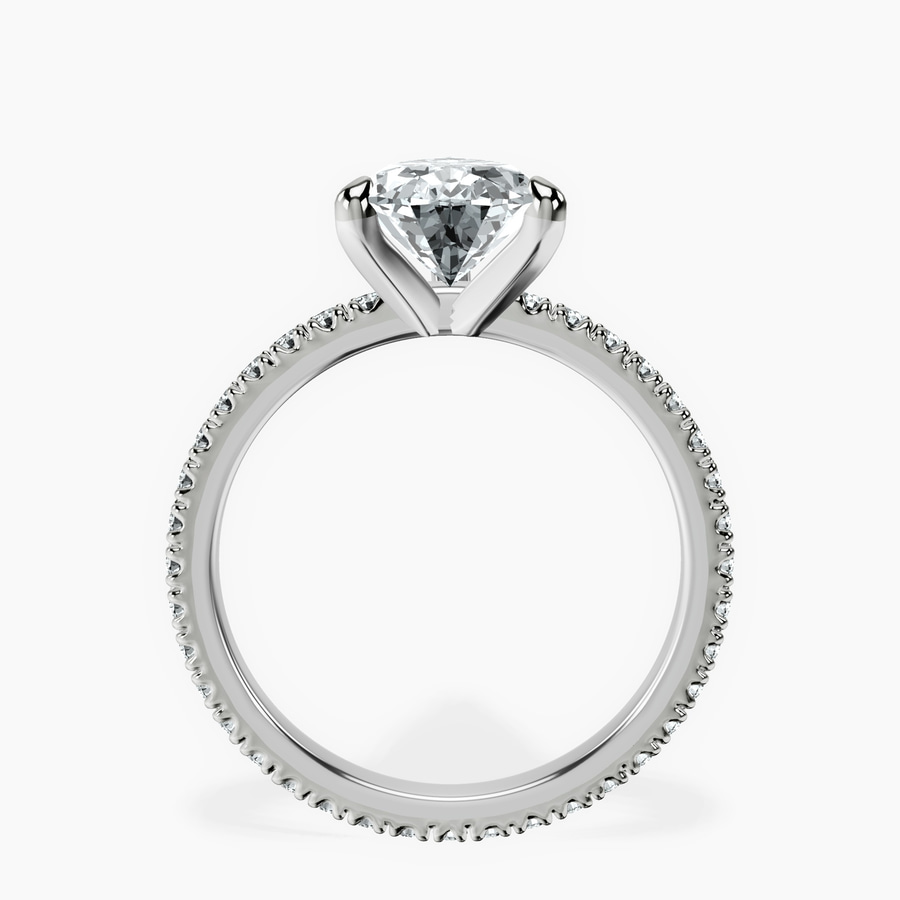 Platinum Claire Full Eternity Lab Diamond Ring side right image one