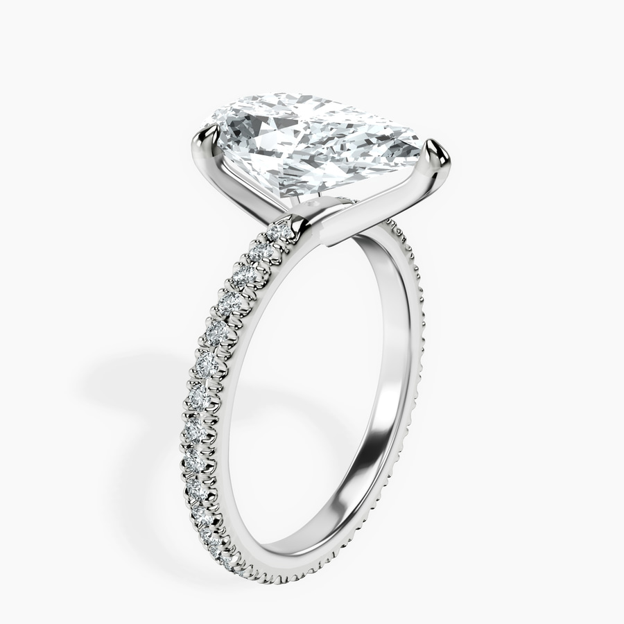 18kt White Gold Claire Full Eternity Lab Diamond Ring standing product image one