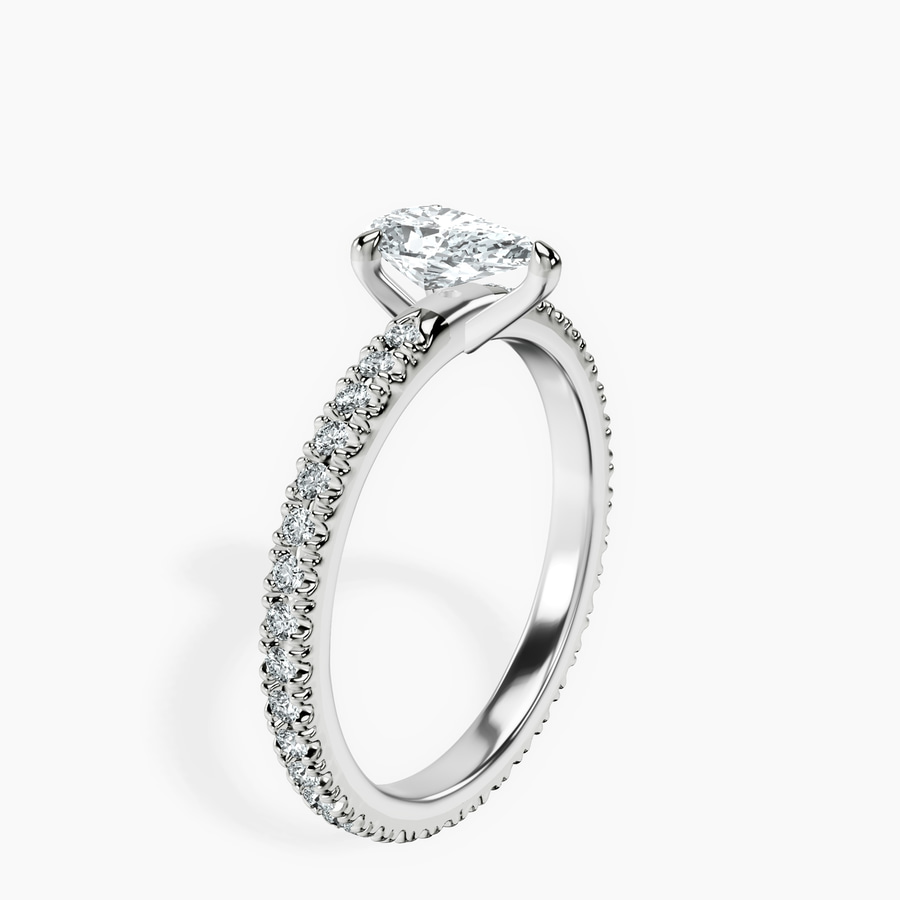 Platinum Claire Full Eternity Lab Diamond Ring standing product image one
