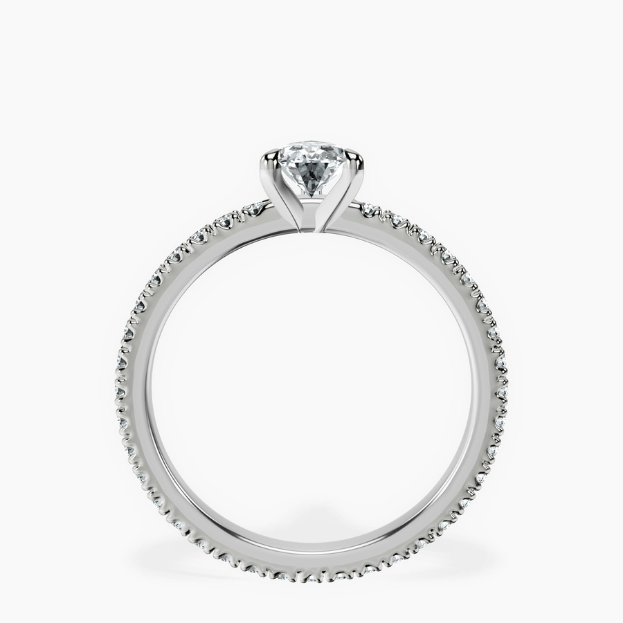 Platinum Claire Full Eternity Lab Diamond Ring side right image one
