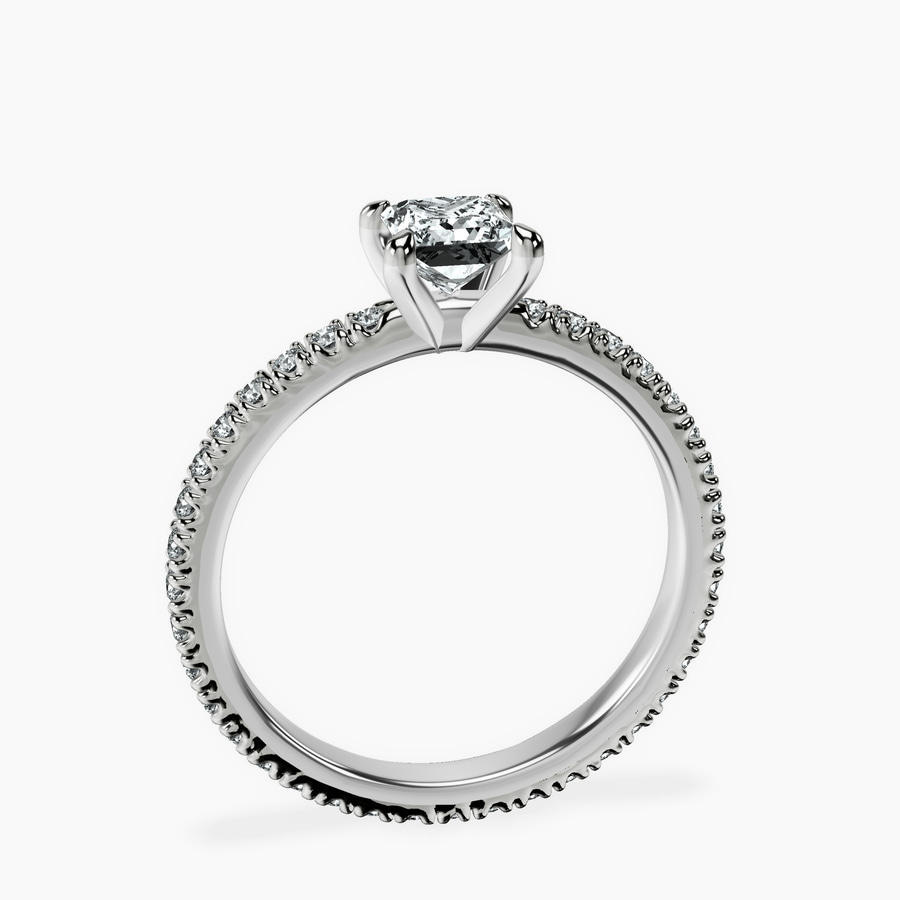 Platinum Claire Full Eternity Lab Diamond Ring side right image one