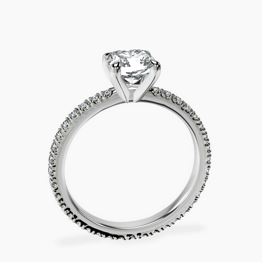 Platinum Claire Full Eternity Lab Diamond Ring side right image one