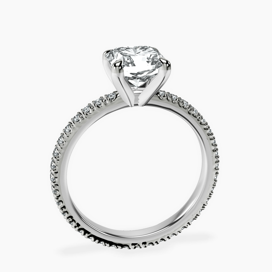 Platinum Claire Full Eternity Lab Diamond Ring side right image one