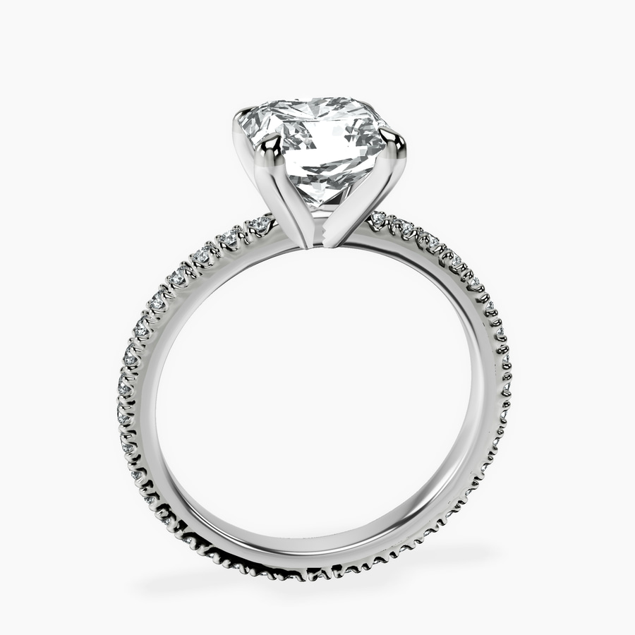 Platinum Claire Full Eternity Lab Diamond Ring side right image one