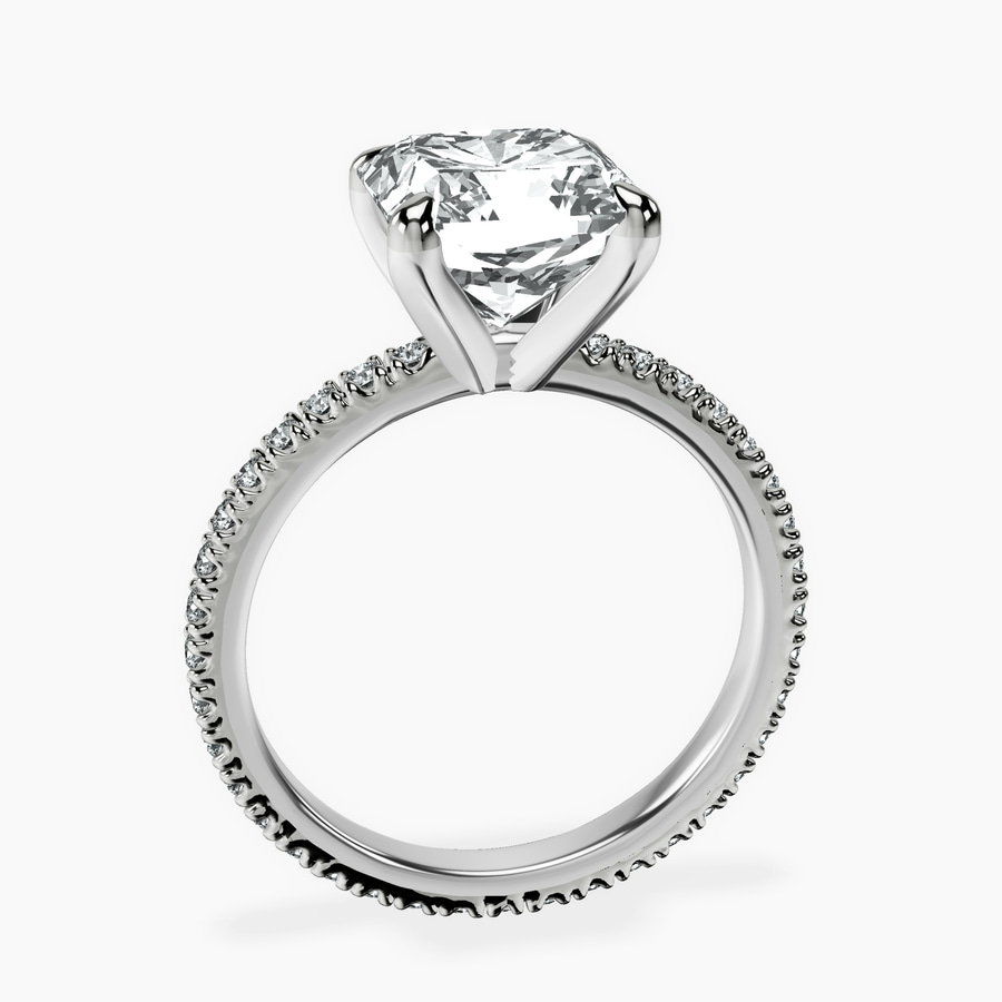 10kt White Gold Claire Full Eternity Lab Diamond Ring side right image one