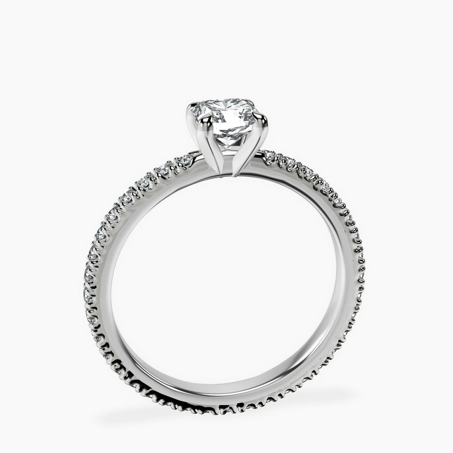10kt White Gold Claire Full Eternity Lab Diamond Ring side right image one