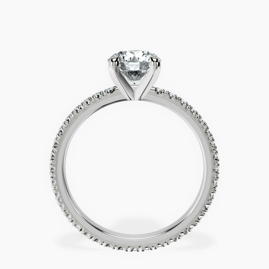 Platinum Claire Full Eternity Lab Diamond Ring side right image one
