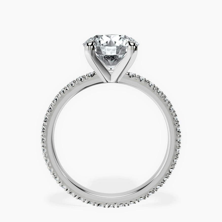 Platinum Claire Full Eternity Lab Diamond Ring side right image one