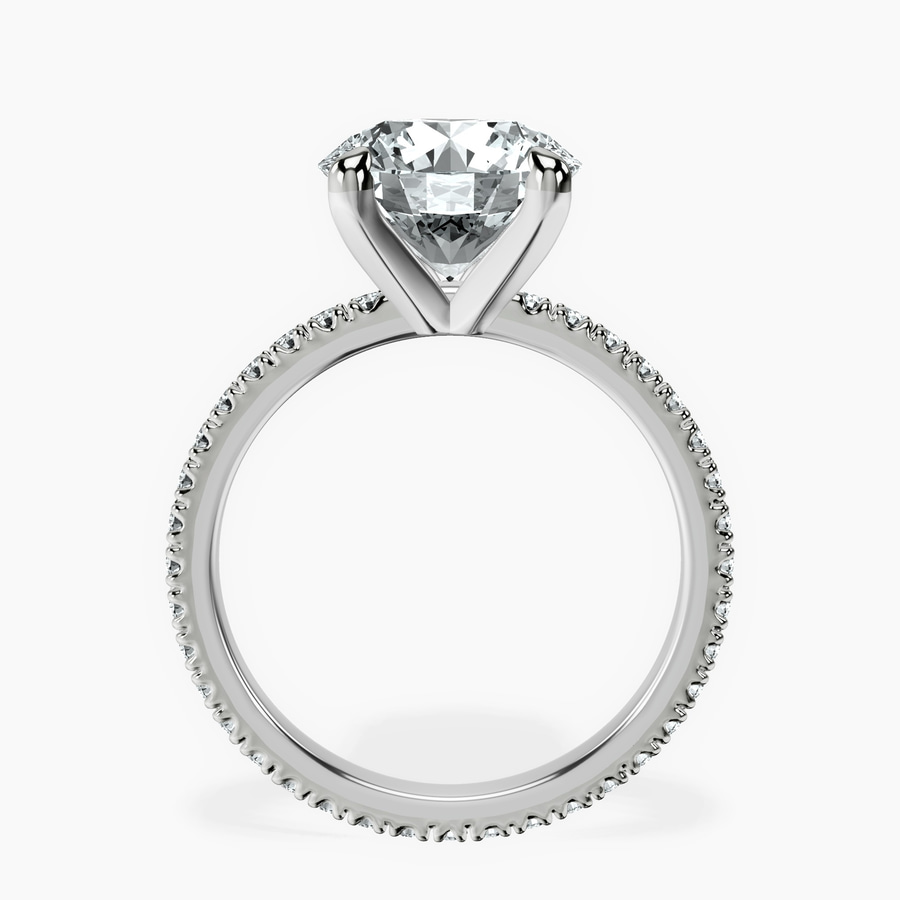 Platinum Claire Full Eternity Lab Diamond Ring side right image one
