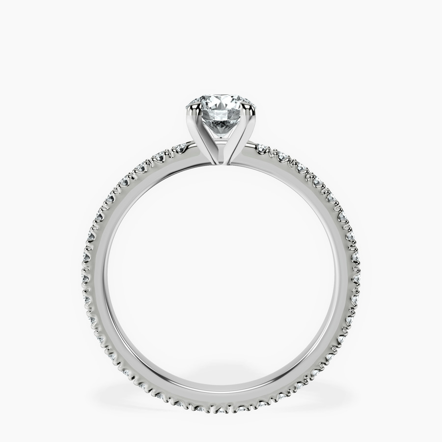 Platinum Claire Full Eternity Lab Diamond Ring side right image one