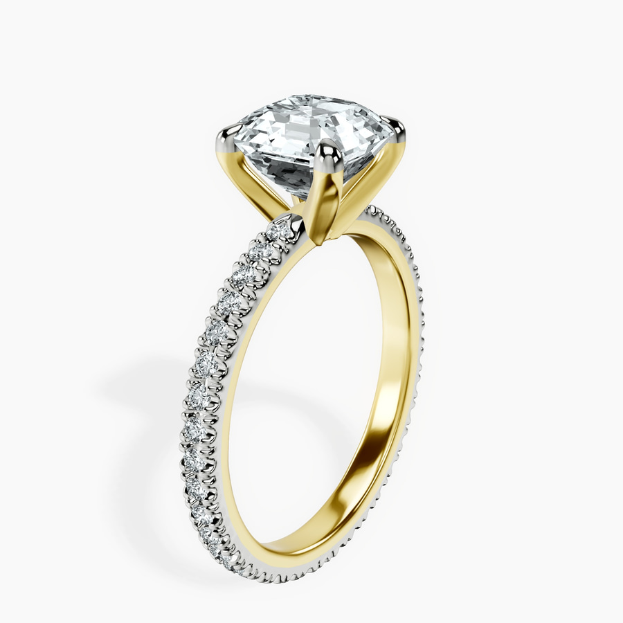 18kt Yellow Gold Claire Full Eternity Lab Diamond Ring standing product image one