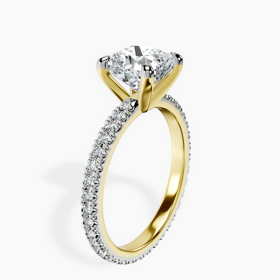 14kt Yellow Gold Claire Full Eternity Lab Diamond Ring standing product image one