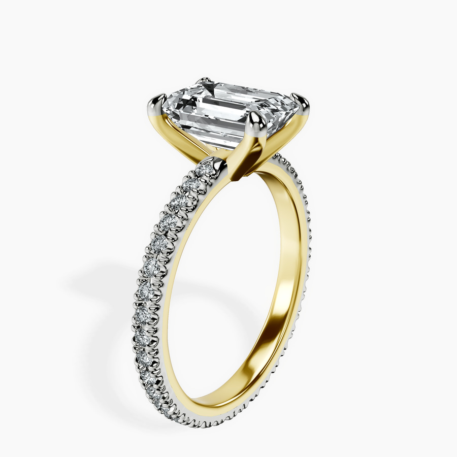 10kt Yellow Gold Claire Full Eternity Lab Diamond Ring standing product image one