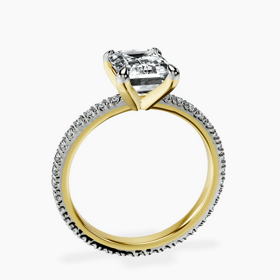 10kt Yellow Gold Claire Full Eternity Lab Diamond Ring side right image one