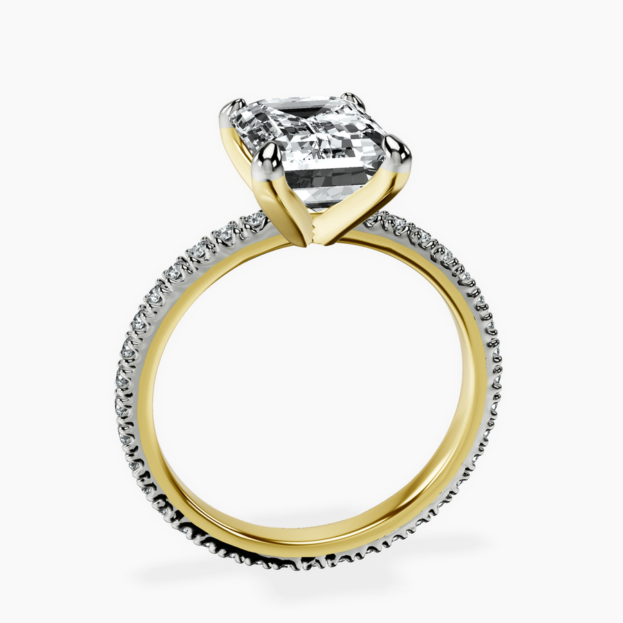 18kt Yellow Gold Claire Full Eternity Lab Diamond Ring side right image one