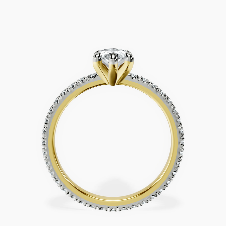 14kt Yellow Gold Claire Full Eternity Lab Diamond Ring side right image one