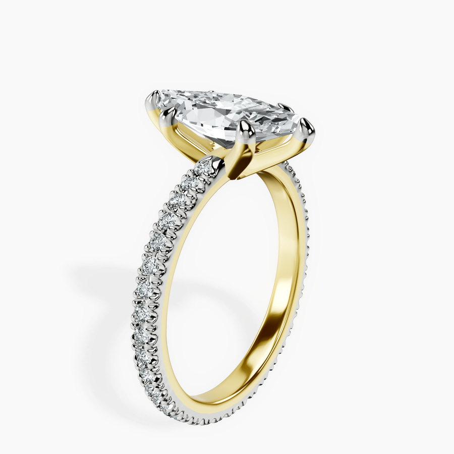 14ct Yellow Gold Claire Full Eternity Lab Diamond Ring standing product image one