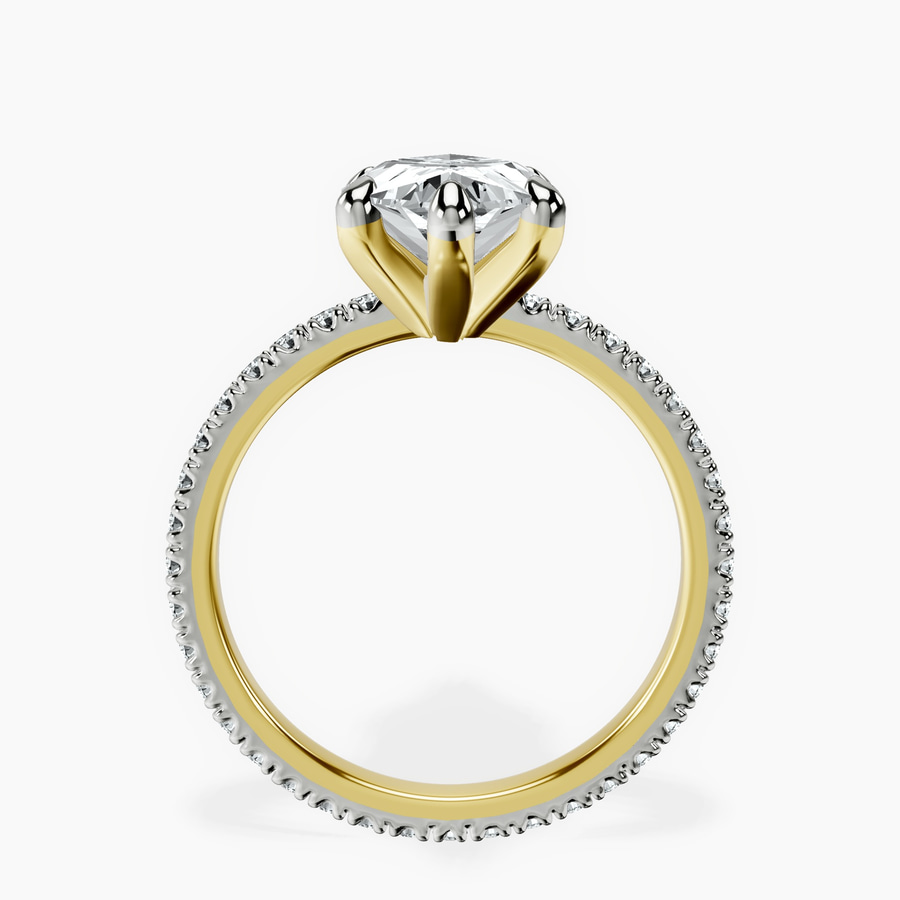18kt Yellow Gold Claire Full Eternity Lab Diamond Ring side right image one