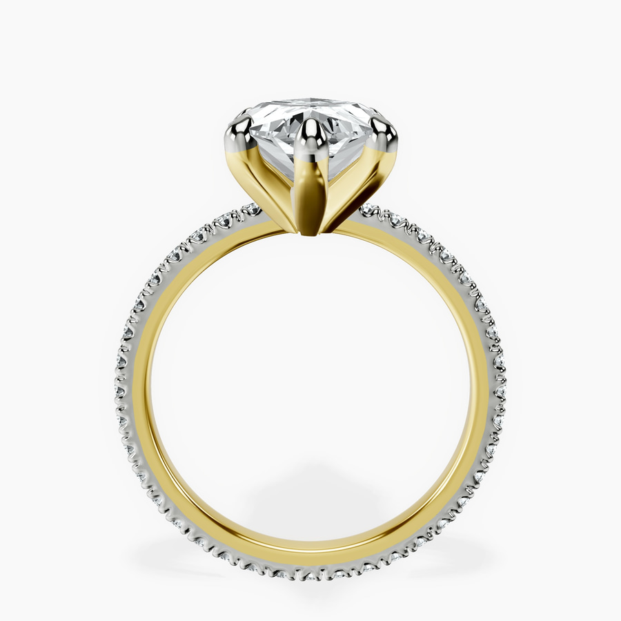 18kt Yellow Gold Claire Full Eternity Lab Diamond Ring side right image one