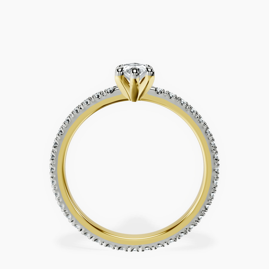 14kt Yellow Gold Claire Full Eternity Lab Diamond Ring side right image one
