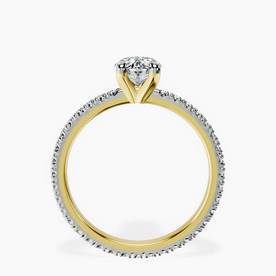 14kt Yellow Gold Claire Full Eternity Lab Diamond Ring side right image one