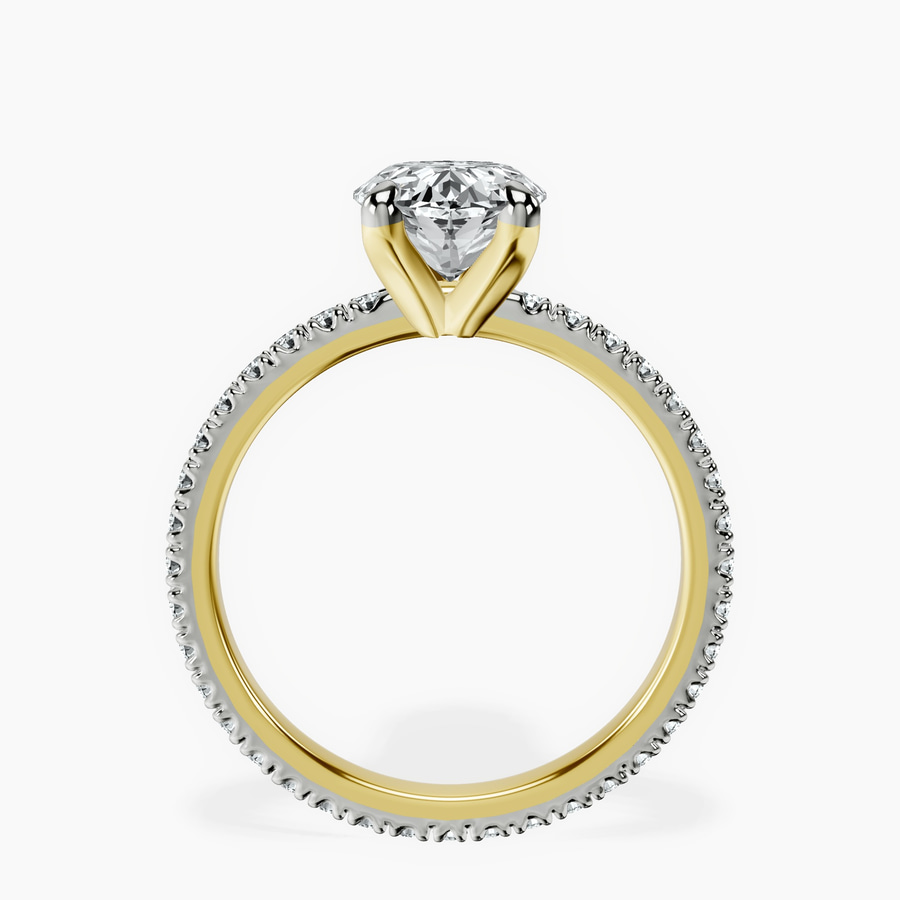 18kt Yellow Gold Claire Full Eternity Lab Diamond Ring side right image one