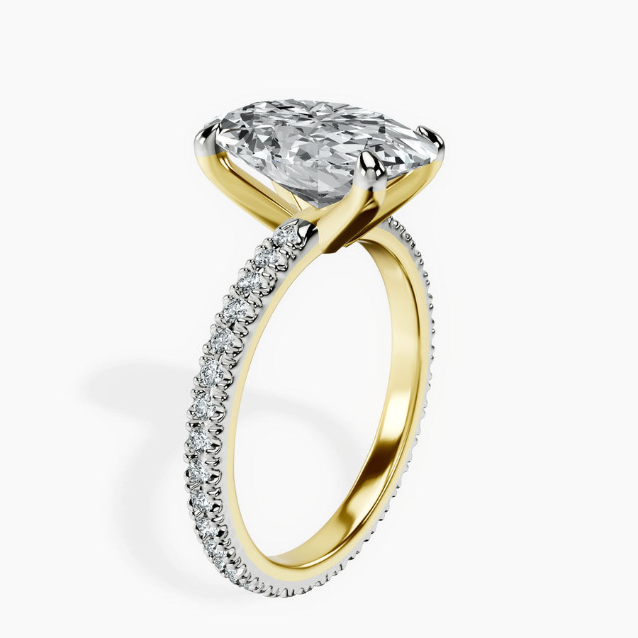14kt Yellow Gold Claire Full Eternity Lab Diamond Ring standing product image one