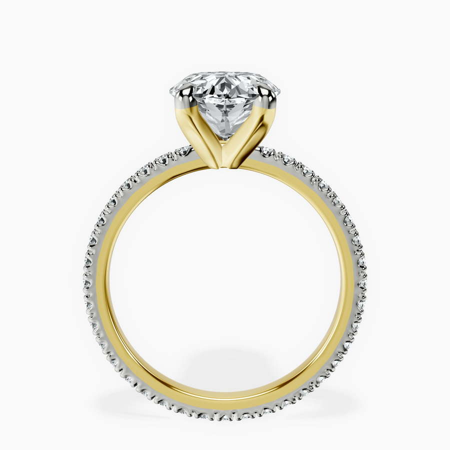 14kt Yellow Gold Claire Full Eternity Lab Diamond Ring side right image one