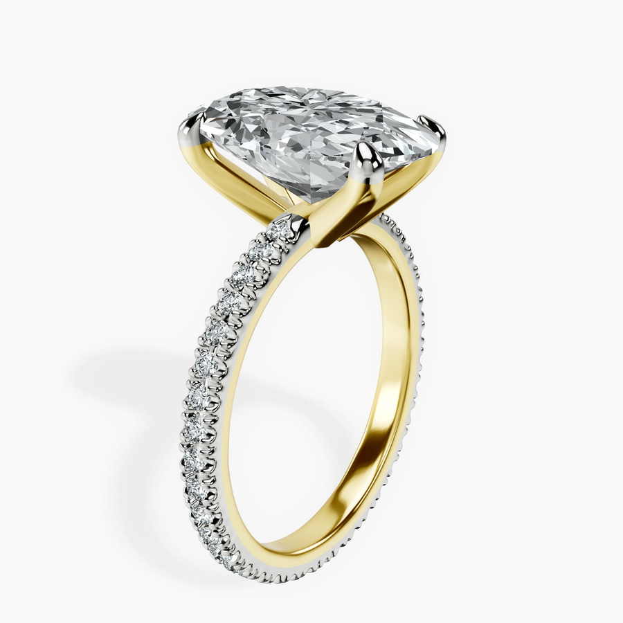 14kt Yellow Gold Claire Full Eternity Lab Diamond Ring standing product image one