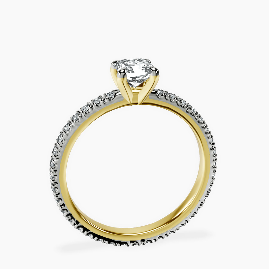 10kt Yellow Gold Claire Full Eternity Lab Diamond Ring side right image one