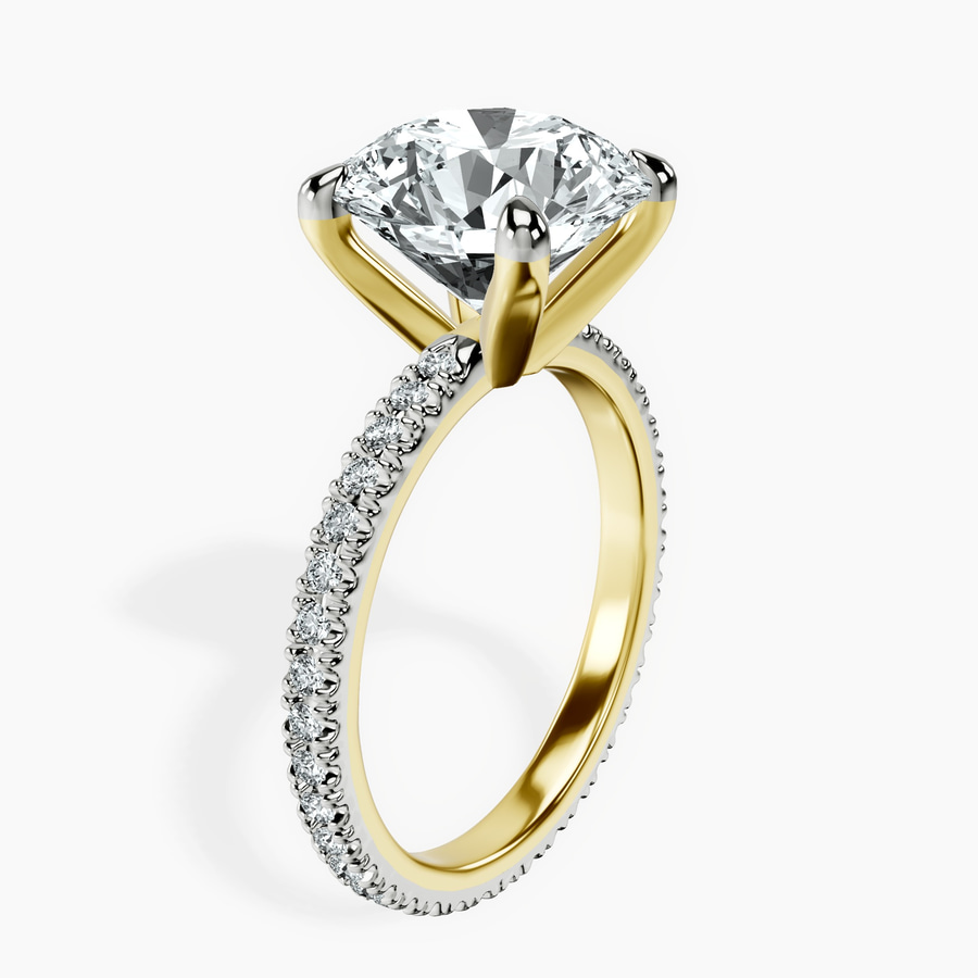 14kt Yellow Gold Claire Full Eternity Lab Diamond Ring standing product image one