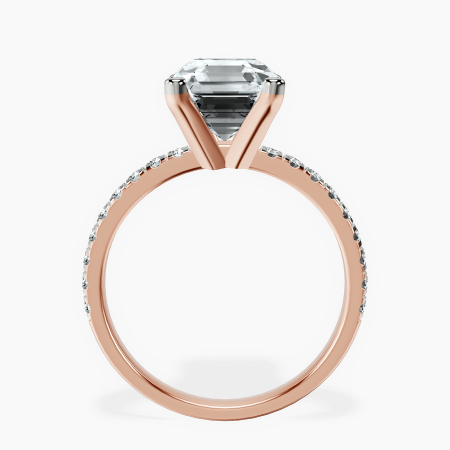 10kt Rose Gold Venetia Half Eternity Lab Diamond Ring side right image one