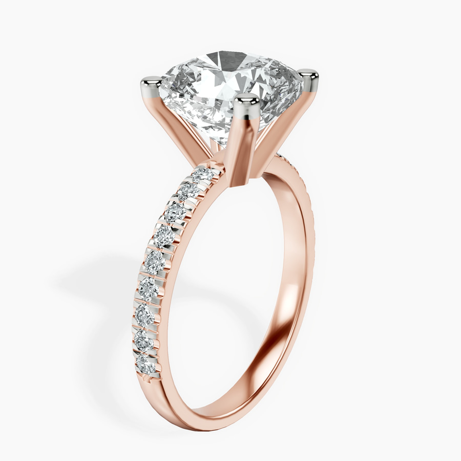 14kt Rose Gold Venetia Half Eternity Lab Diamond Ring standing product image one