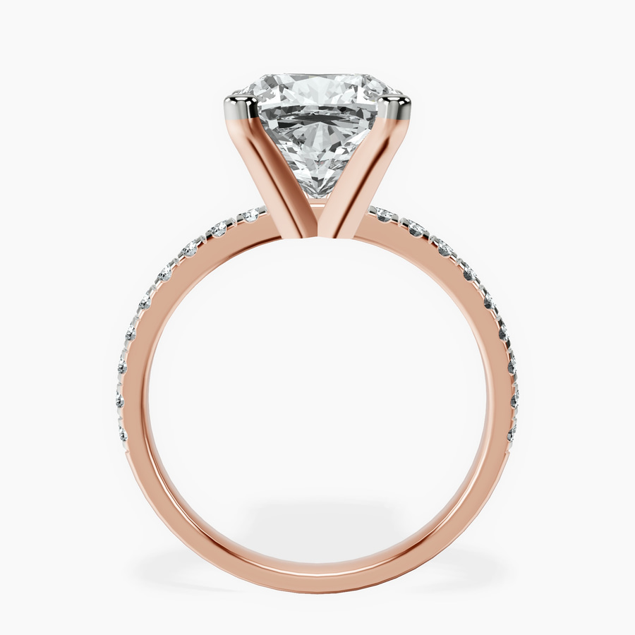 14kt Rose Gold Venetia Half Eternity Lab Diamond Ring side right image one