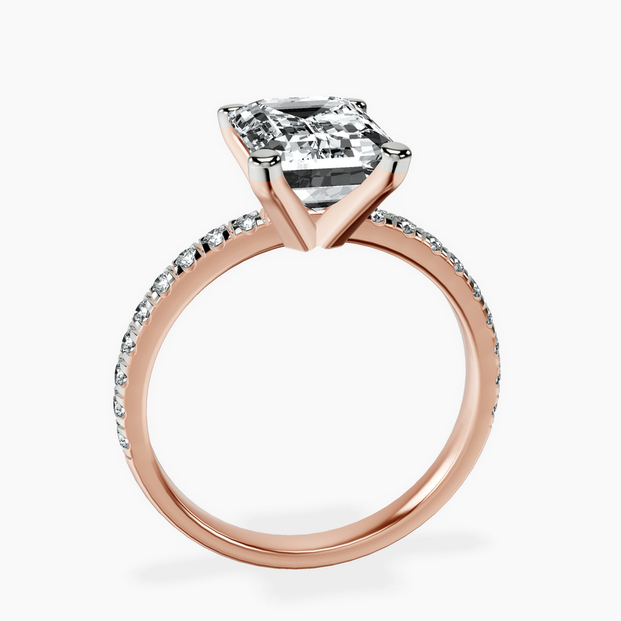 14kt Rose Gold Venetia Half Eternity Lab Diamond Ring side right image one
