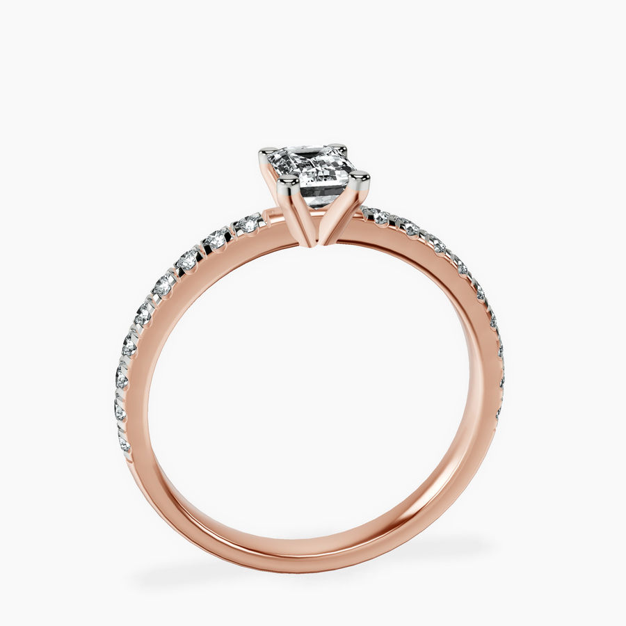 14kt Rose Gold Venetia Half Eternity Lab Diamond Ring side right image one