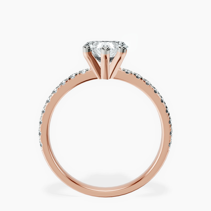 14kt Rose Gold Venetia Half Eternity Lab Diamond Ring side right image one