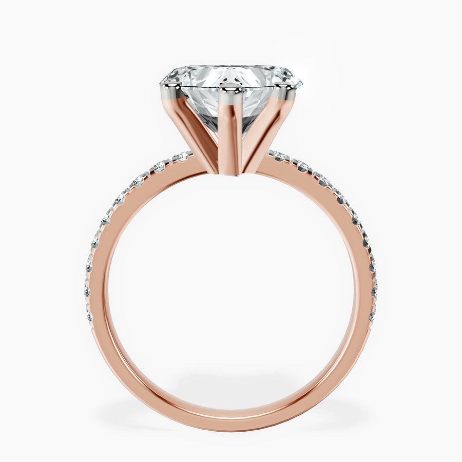 18kt Rose Gold Venetia Half Eternity Lab Diamond Ring side right image one